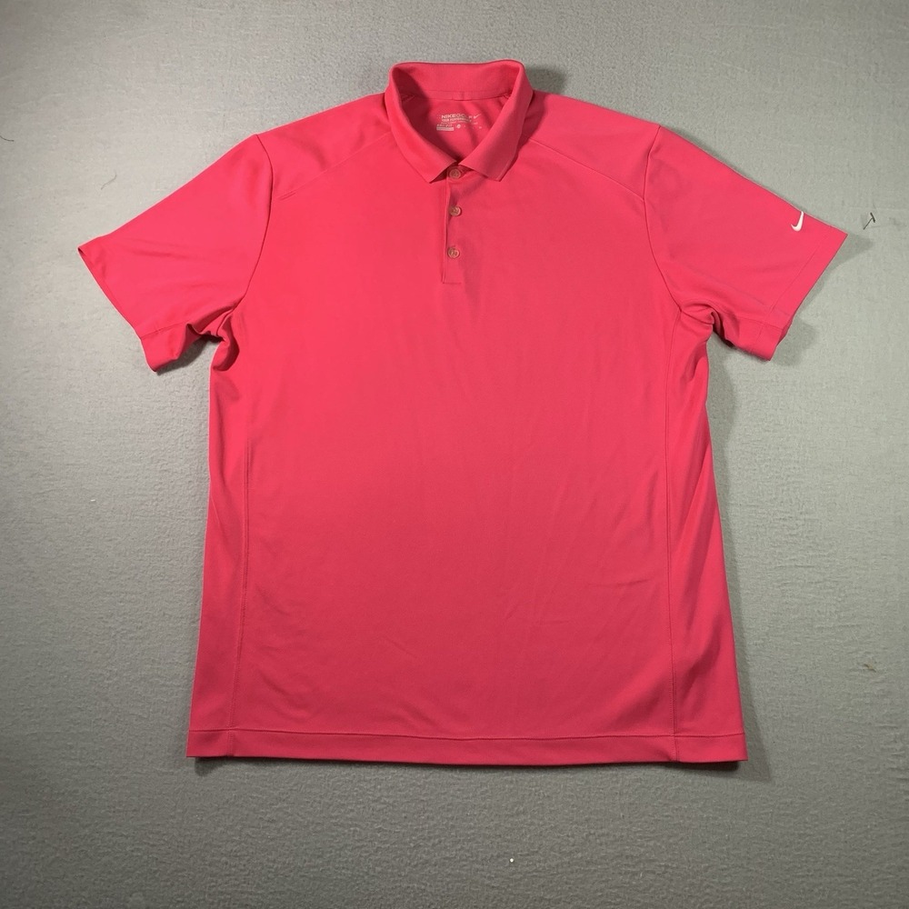 Nike Golf Tour Performance Dri-Fit Mens Polo Shirt Sz XL /Pink